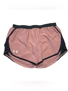 Under Armour Heat Gear Loose Running Shorts Women's Medium Pink and Black